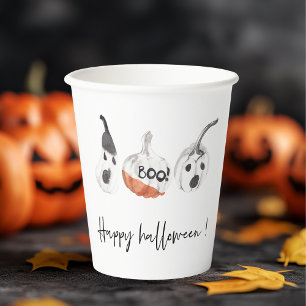 Spooky Pumpkins Party Happy Halloween Paper Cups
