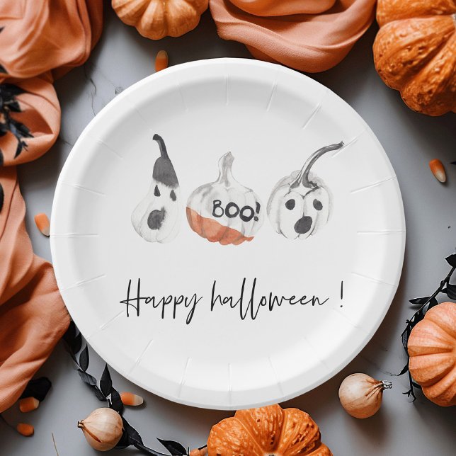 Spooky Pumpkins Party | Happy Halloween Paper Plate (Creator Uploaded)
