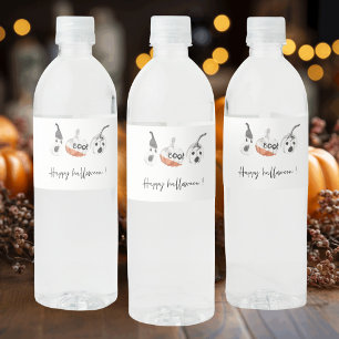 Spooky Pumpkins Party   Happy Halloween Water Bottle Label
