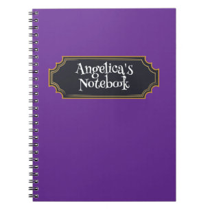Spooky Purple Custom Name Notebook