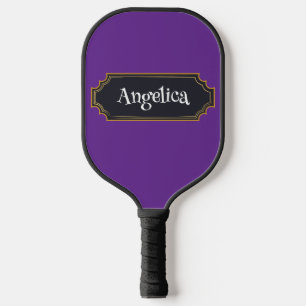 Spooky Purple Custom Name  Pickleball Paddle