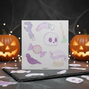 Spooky Purple Halloween Sticker Pack
