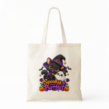 Spooky & Purrfect – Halloween Cat Tote Bag