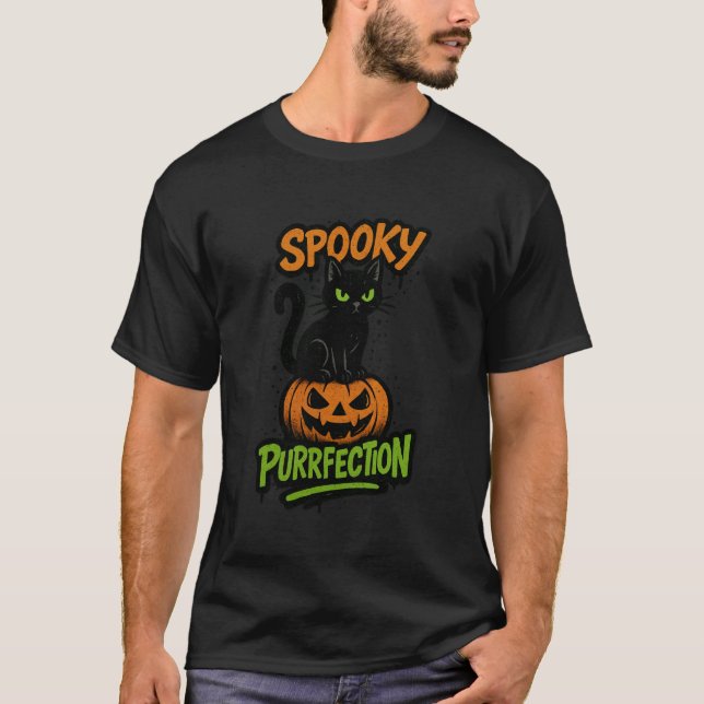 Spooky Purrfection T-Shirt (Front)