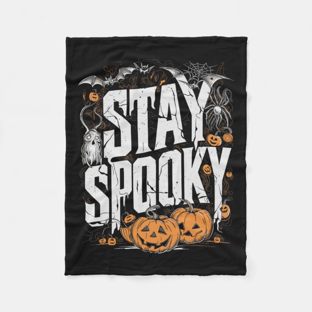 Spooky Quote Halloween Drink Coffee Funny Apparel  Fleece Blanket (Front)