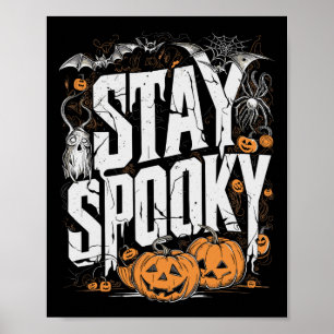Spooky Quote Halloween Drink Coffee Funny Apparel Poster