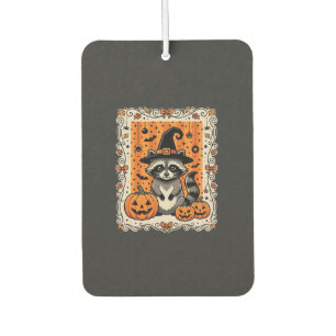 Spooky Racoon Halloween Pumpkin Design_1 Car Air Freshener