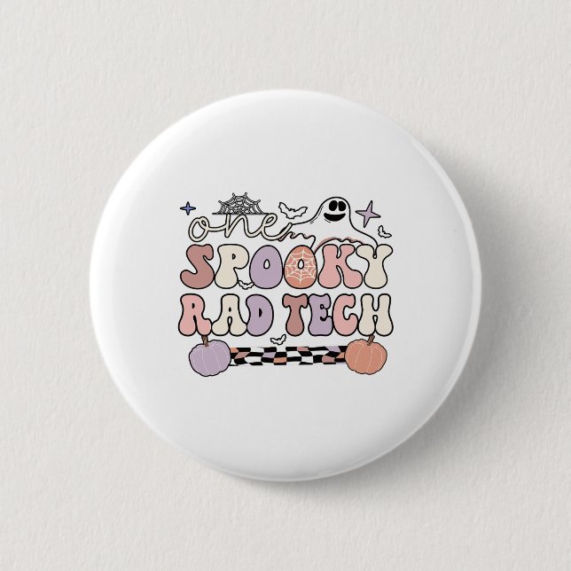 Spooky Radiology Tech Halloween Rad Technologist R 6 Cm Round Badge (Front)