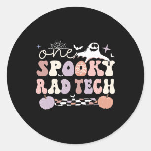 Spooky Radiology Tech Halloween Rad Technologist R Classic Round Sticker