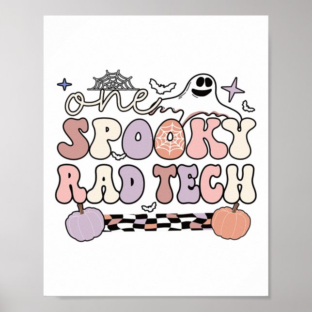 Spooky Radiology Tech Halloween Rad Technologist R Poster (Front)