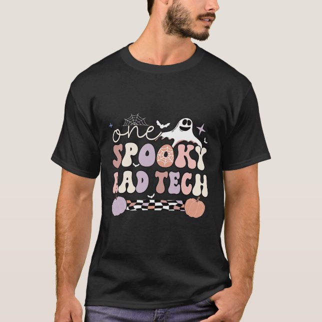 Spooky Radiology Tech Halloween Rad Technologist R T-Shirt (Front)