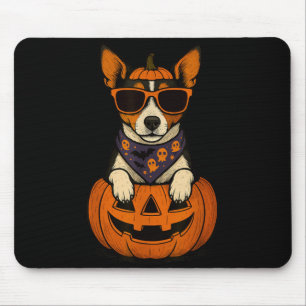 Spooky Rat Terrier Pumpkin Halloween Dog Lover Mouse Pad