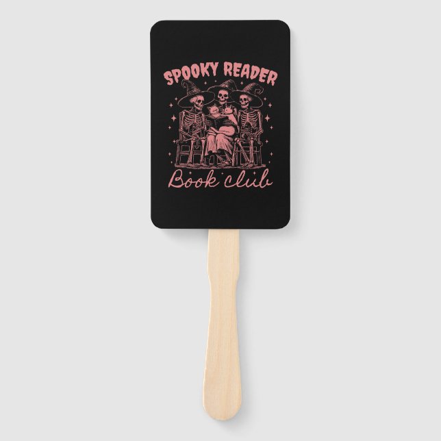 Spooky Reader Book Club D Red Hand Fan (Front)