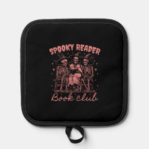 Spooky Reader Book Club D Red Pot Holder