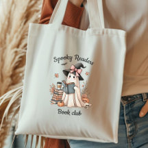 Spooky Readers Book Club Cute Halloween Tote Bag