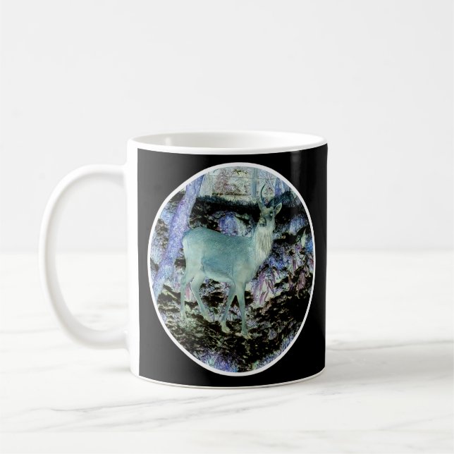 Spooky Red Deer Stag Mug (Left)