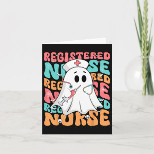 Spooky Registered Nurse Ghost Rn Funny Halloween C Card