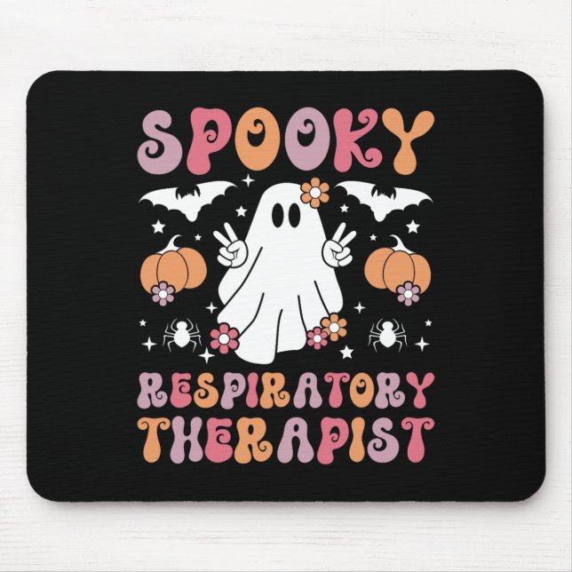 Spooky Respiratory Therapist Halloween Respiratory Mouse Pad (Front)
