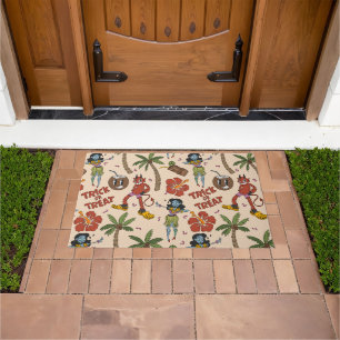 Spooky Reto Luau Doormat