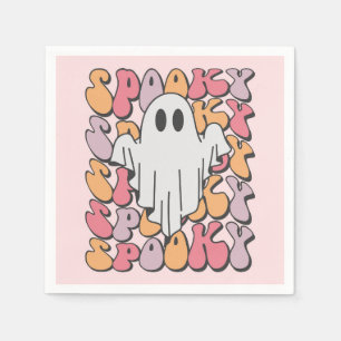 Spooky Retro Ghost Napkin