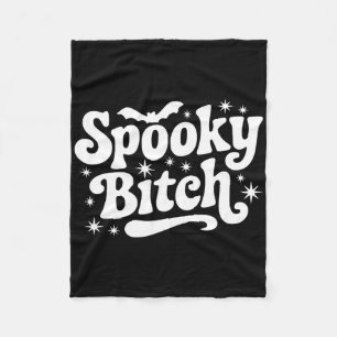 Spooky Retro Halloween Witch Quote Saying Ts Gift  Fleece Blanket