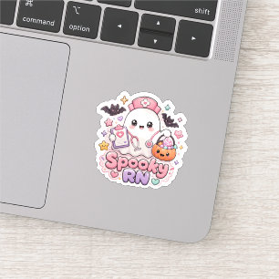 Spooky RN Halloween Cute Ghost Nurse 