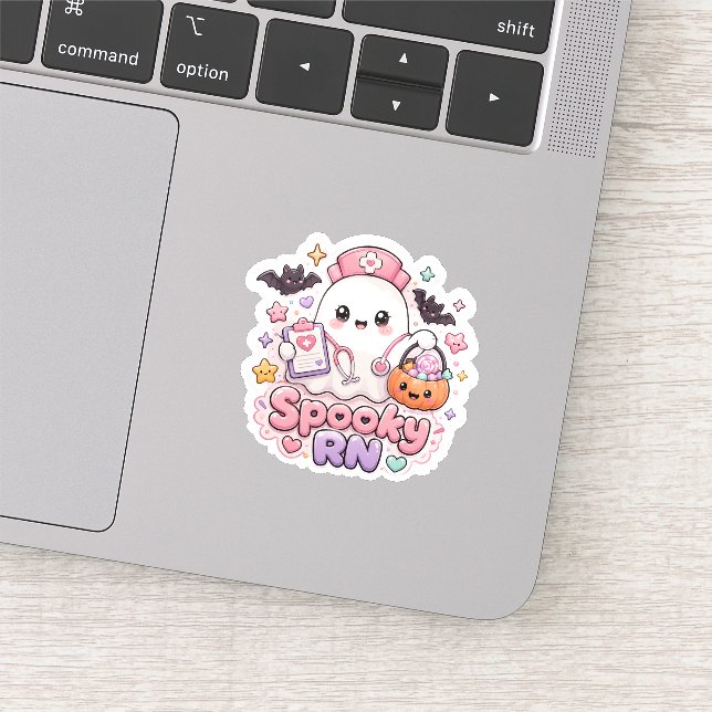 Spooky RN Halloween Cute Ghost Nurse  (Detail)