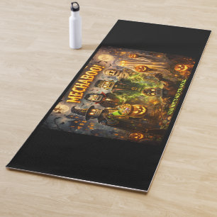Spooky robot Halloween yoga mat de