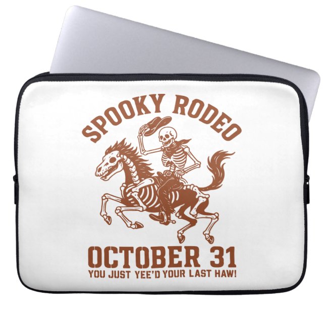 Spooky Rodeo Halloween October 31 Laptop Sleeve (Front)