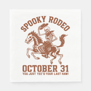 Spooky Rodeo Halloween October 31 Napkin