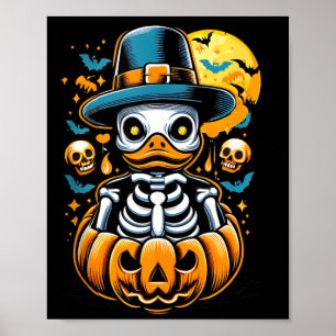 Spooky Rubber Duck Halloween Scary Halloween Duck Poster