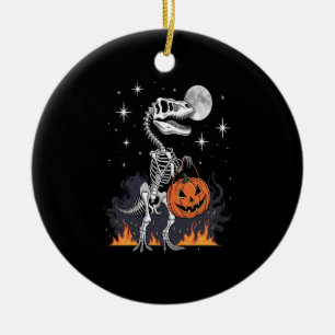 Spooky Saurus Halloween Dinosaur Ceramic Tree Decoration