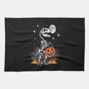 Spooky Saurus Halloween Dinosaur Tea Towel