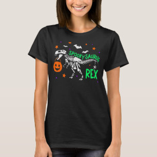 Spooky Saurus Rex Halloween Dinosaur T Rex Skeleto T-Shirt