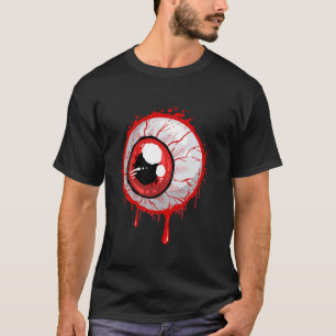 Spooky Scary Creepy Eyeball Funny Halloween Lazy C T-Shirt