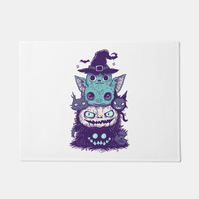 spooky scary friends doormat (Front)