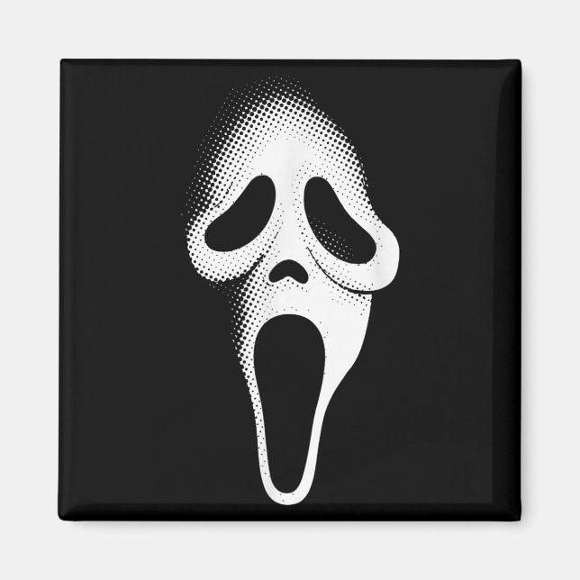 Spooky Scary Ghost Face Horror Party Mask Hallowee Magnet (Front)