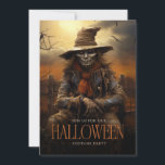 Spooky Scary Scarecrow Adult Halloween Party Invitation<br><div class="desc">Invite guests to a wickedly fun Halloween with our sinister scarecrow-themed invitation! Featuring a chilling design of an evil scarecrow against a haunting backdrop, this invitation sets the perfect tone for your spooky celebration. Customise the details to personalise your event and ensure an unforgettable gathering. Ideal for Halloween parties, haunted...</div>