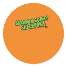 Spooky Scary Skeletons Orange Sticker!