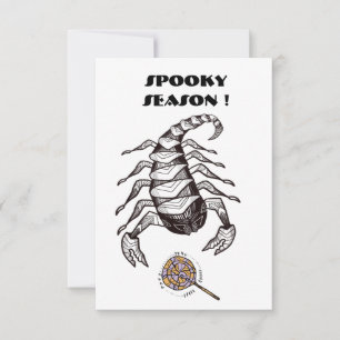 Spooky scorpion thank you card