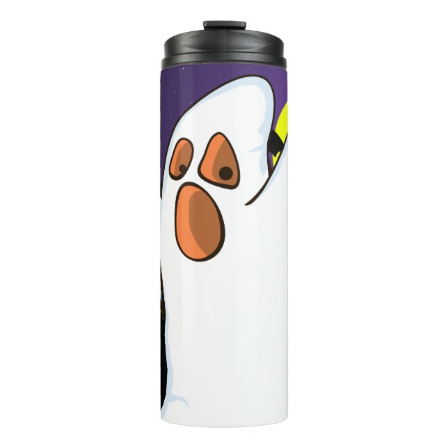 Spooky Screaming Ghost Thermal Tumbler (Front)