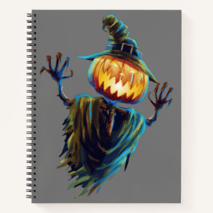 Spooky Scribbles: Halloween Custom Spiral Notebook