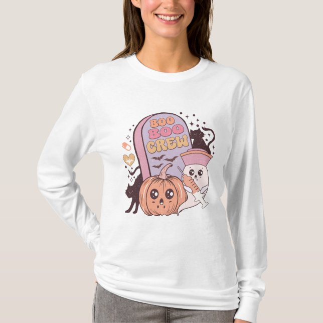 Spooky Scrubs Costume Long Sleeve T-Shirt (Front)