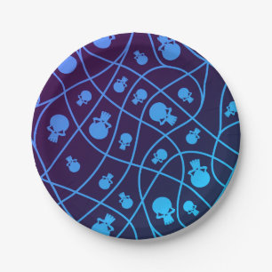 Spooky Seamless Pattern A (Style: 1) Paper Plate