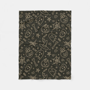 Spooky Seamless Pattern B (Style: 2) Fleece Blanket