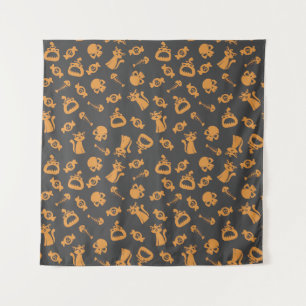 Spooky Seamless Pattern C (Style: 2) Tapestry