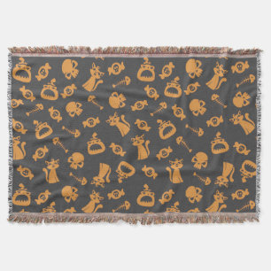 Spooky Seamless Pattern C (Style: 2) Throw Blanket