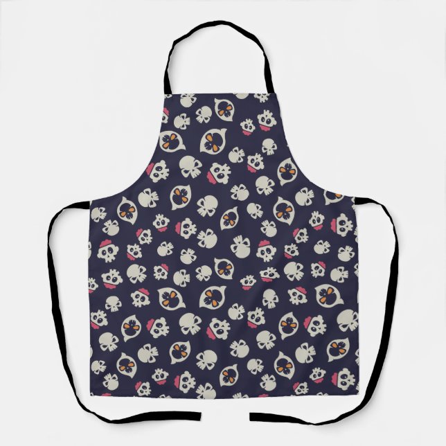 Spooky Seamless Pattern D (Style: 1) Apron (Front)