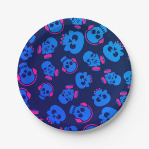 Spooky Seamless Pattern E (Style: 1) Paper Plate