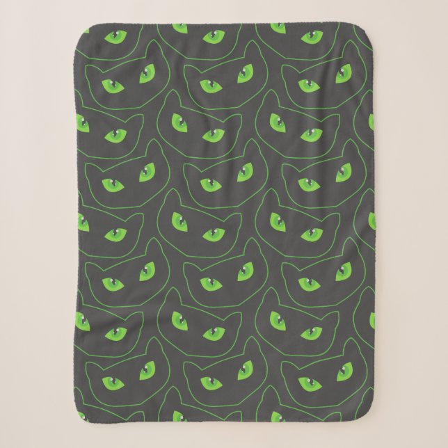 Spooky Seamless Pattern F (Style: 2) Sherpa Blanket (Front)